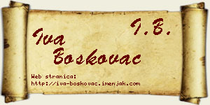 Iva Boškovac vizit kartica